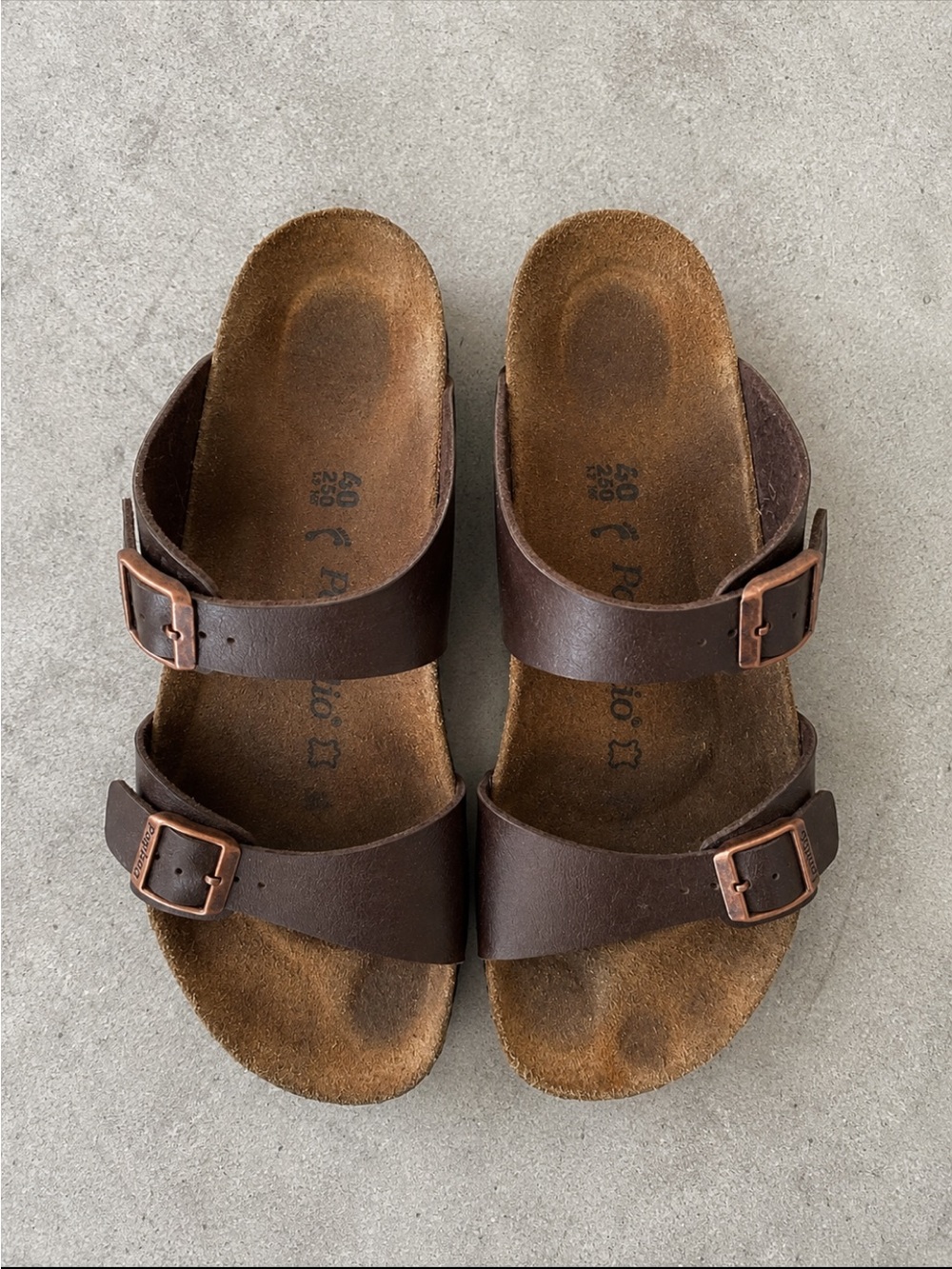 Papillio by Birkenstock Brown Leather Wedge Sandals EU 40 US 9 Resortwear Comfy